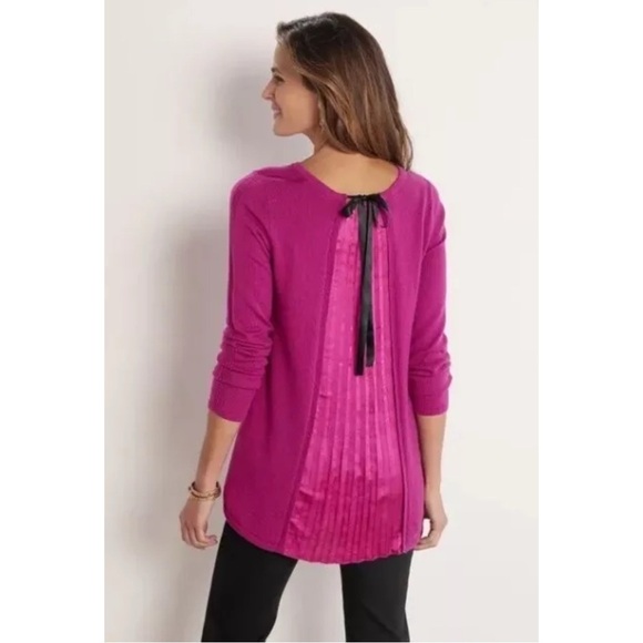 Soft Surroundings Reserva Sweater Pink Berry Size L - Picture 1 of 9
